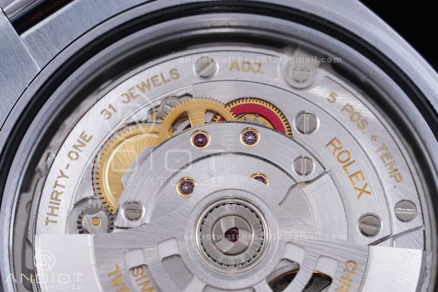 DayDate 40 SS QF 1:1 Best Edition 904L Steel Meteorite Dial Crystal Marker on President Bracelet VR3255 V8 (Gain Weight)