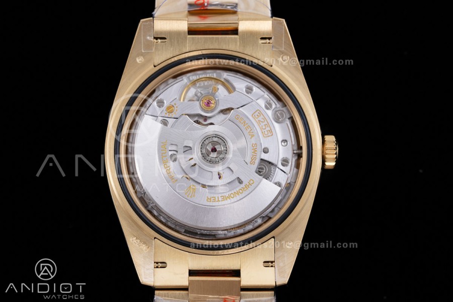 DayDate 40 YG QF 1:1 Best Edition Full Diamonds Dial on President Bracelet VR3255 V8 (Gain Weight)