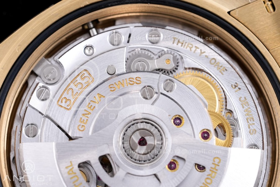 DayDate 40 YG QF 1:1 Best Edition Full Diamonds Dial on President Bracelet VR3255 V8 (Gain Weight)