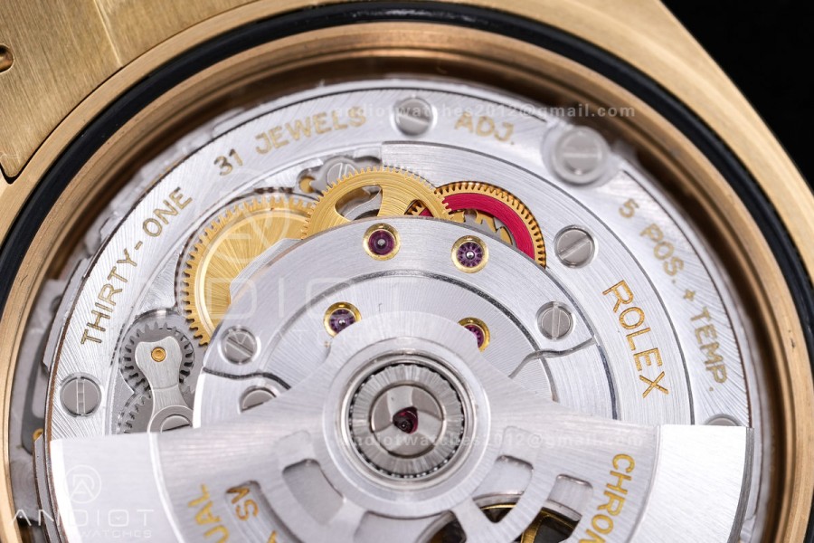 DayDate 40 YG QF 1:1 Best Edition Full Diamonds Dial on President Bracelet VR3255 V8 (Gain Weight)