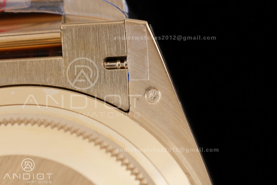 DayDate 40 YG QF 1:1 Best Edition Full Diamonds Dial on President Bracelet VR3255 V8 (Gain Weight)