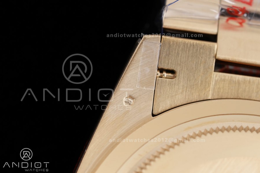 DayDate 40 YG QF 1:1 Best Edition Full Diamonds Dial on President Bracelet VR3255 V8 (Gain Weight)