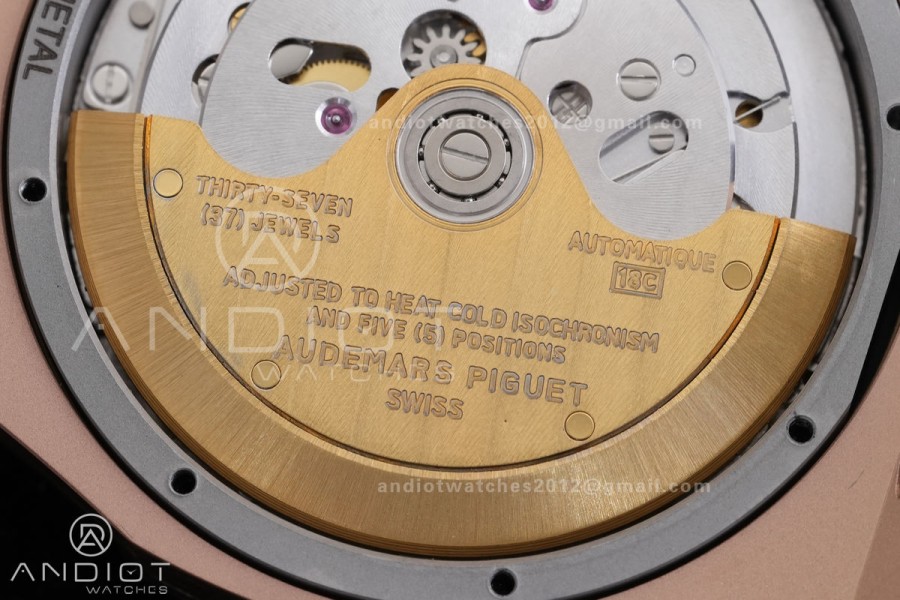 Royal Oak Offshore 37mm 26231 RG APSF 1:1 Best Edition White Dial On Grey Rubber Strap A2385