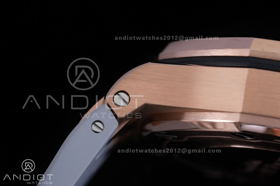 Royal Oak Offshore 37mm 26231 RG APSF 1:1 Best Edition White Dial On Grey Rubber Strap A2385