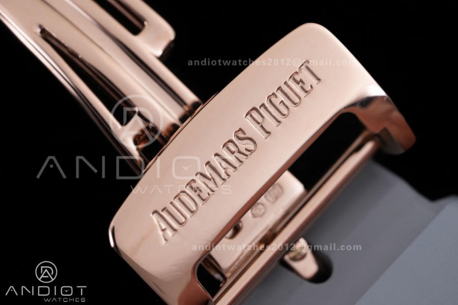 Royal Oak Offshore 37mm 26231 RG APSF 1:1 Best Edition White Dial On Grey Rubber Strap A2385