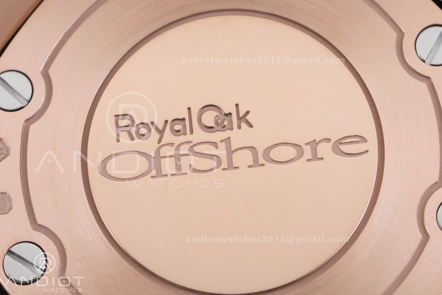 Royal Oak Offshore 37mm 26231 RG APSF 1:1 Best Edition White Dial On Grey Rubber Strap A2385