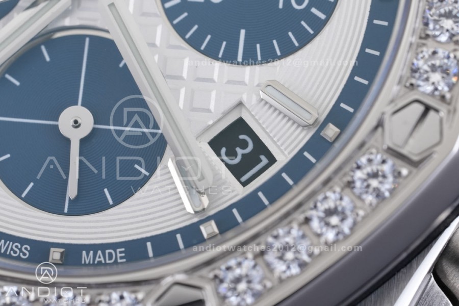 Royal Oak Offshore 37mm 26231 SS APSF 1:1 Best Edition White Dial On White Rubber Strap A2385