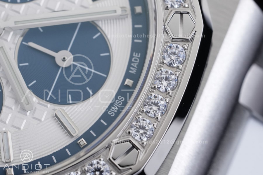 Royal Oak Offshore 37mm 26231 SS APSF 1:1 Best Edition White Dial On White Rubber Strap A2385