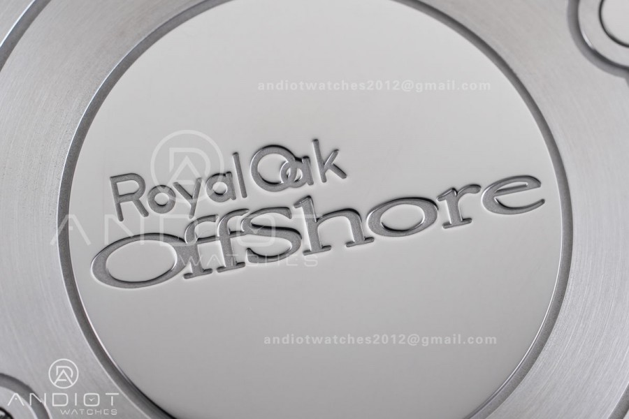 Royal Oak Offshore 37mm 26231 SS APSF 1:1 Best Edition White Dial On White Rubber Strap A2385