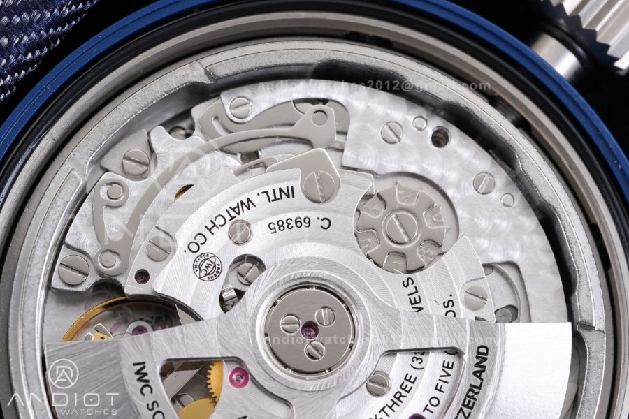 Pilot Chrono IW389404 Blue Ceramic APSF 1:1 Best Edition Blue Dial On Blue Nylon Strap Super Clone A69385