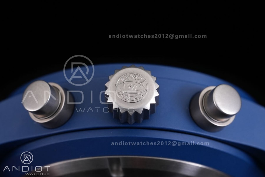 Pilot Chrono IW389404 Blue Ceramic APSF 1:1 Best Edition Blue Dial On Blue Nylon Strap Super Clone A69385