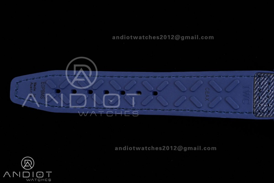 Pilot Chrono IW389404 Blue Ceramic APSF 1:1 Best Edition Blue Dial On Blue Nylon Strap Super Clone A69385
