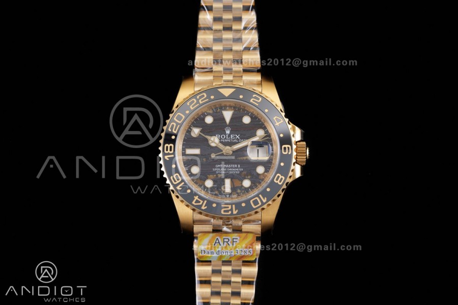 GMT-Master II 126718 GRNR YG ARF 1:1 Best Edition Tiger Iron Dial On YG Bracelet Super Clone DD3285 CHS