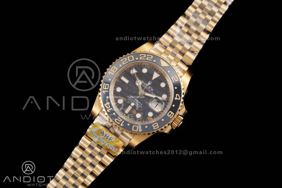 GMT-Master II 126718 GRNR YG ARF 1:1 Best Edition Tiger Iron Dial On YG Bracelet Super Clone DD3285 CHS