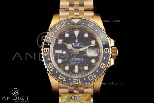 GMT-Master II 126718 GRNR YG ARF 1:1 Best Edition Tiger Iron Dial On YG Bracelet Super Clone DD3285 CHS