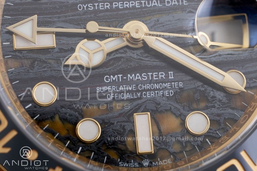 GMT-Master II 126718 GRNR YG ARF 1:1 Best Edition Tiger Iron Dial On YG Bracelet Super Clone DD3285 CHS