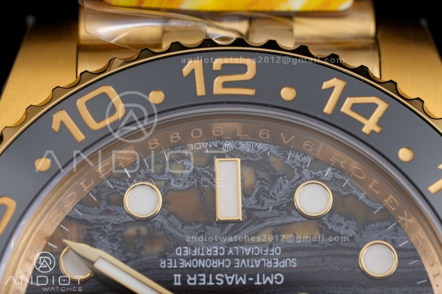 GMT-Master II 126718 GRNR YG ARF 1:1 Best Edition Tiger Iron Dial On YG Bracelet Super Clone DD3285 CHS