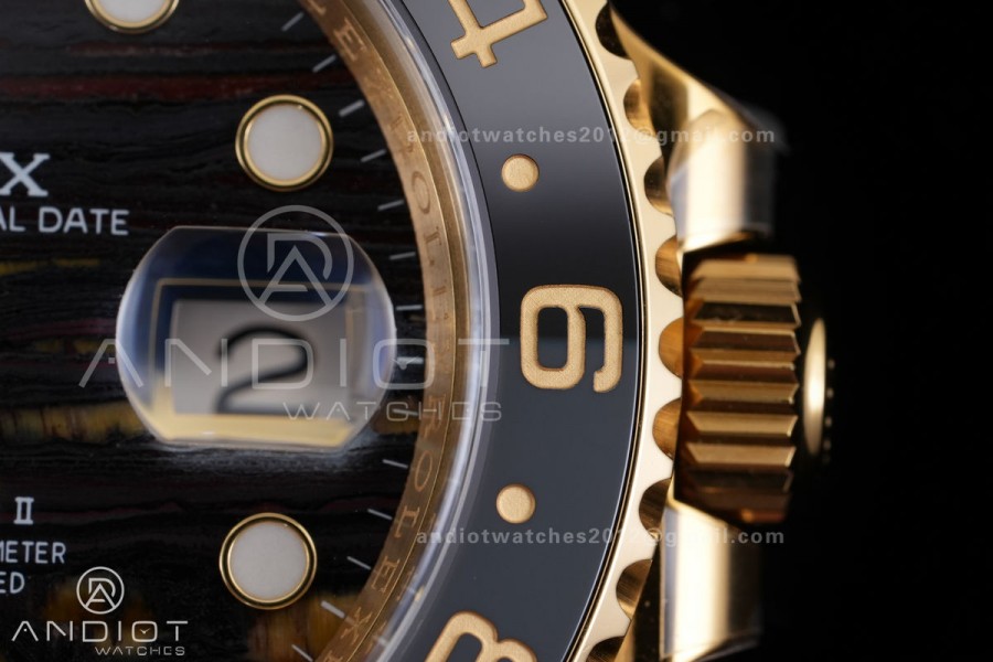 GMT-Master II 126718 GRNR YG ARF 1:1 Best Edition Tiger Iron Dial On YG Bracelet Super Clone DD3285 CHS