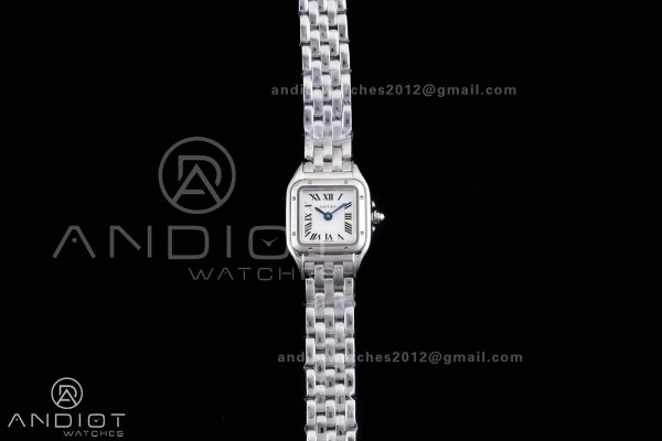 Panthère Mini 19mm BBA 1:1 Best Edition SS White Dial on SS Bracelet Ronda Quartz