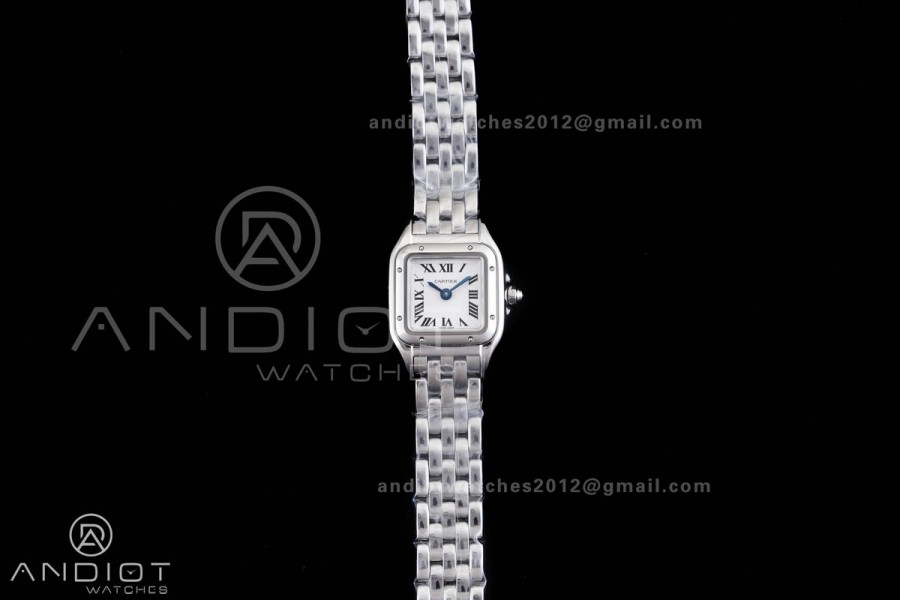 Panthère Mini 19mm BBA 1:1 Best Edition SS White Dial on SS Bracelet Ronda Quartz