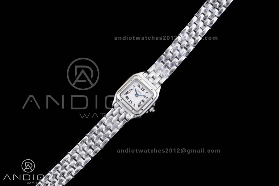 Panthère Mini 19mm BBA 1:1 Best Edition SS White Dial on SS Bracelet Ronda Quartz