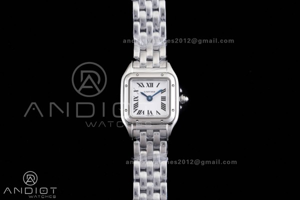 Panthère Mini 19mm BBA 1:1 Best Edition SS White Dial on SS Bracelet Ronda Quartz