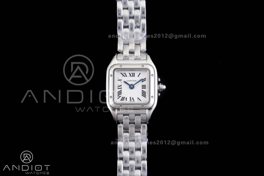 Panthère Mini 19mm BBA 1:1 Best Edition SS White Dial on SS Bracelet Ronda Quartz
