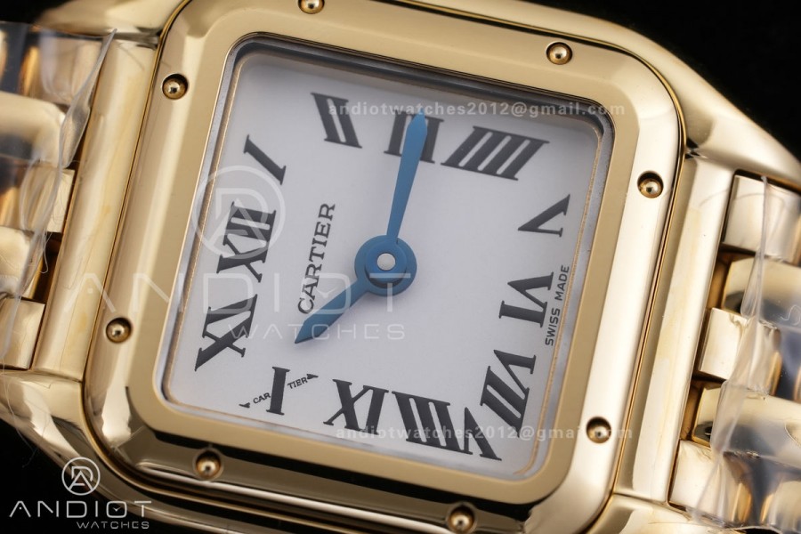 Panthère Mini 19mm BBA 1:1 Best Edition YG White Dial on YG Bracelet Ronda Quartz