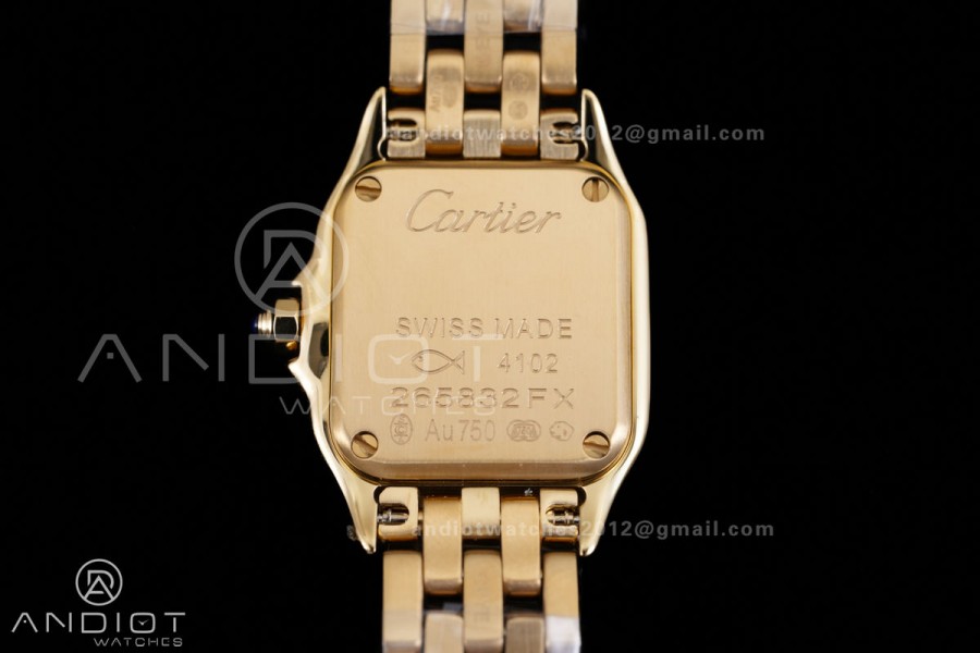 Panthère Mini 19mm BBA 1:1 Best Edition YG White Dial on YG Bracelet Ronda Quartz