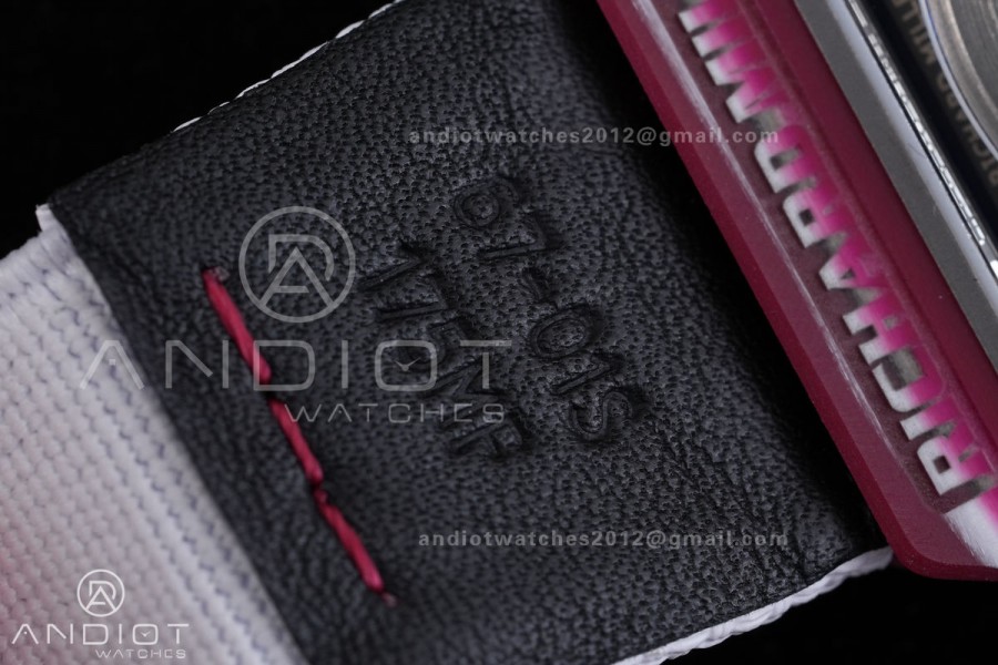 Umi Maker's RM67-02 Red NTPT Mutaz Red Skeleton Dial on Nylon strap CRMA7 Clone V2