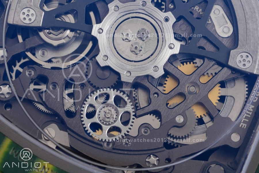 Umi Maker's RM67-02 Green NTPT Brazil Blue/Red/Green Skeleton Dial on Nylon strap CRMA7 Clone V2