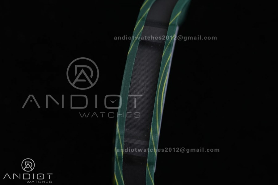 Umi Maker's RM67-02 Green NTPT Brazil Blue/Red/Green Skeleton Dial on Nylon strap CRMA7 Clone V2