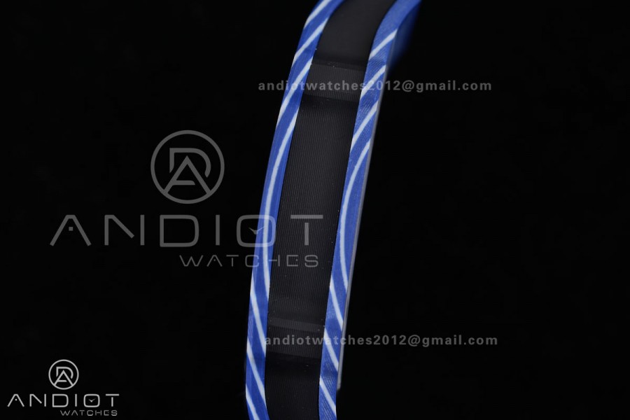 Umi Maker's RM67-02 Blue NTPT Fernando Yellow/Red/Blue Skeleton Dial on Nylon strap CRMA7 Clone V2