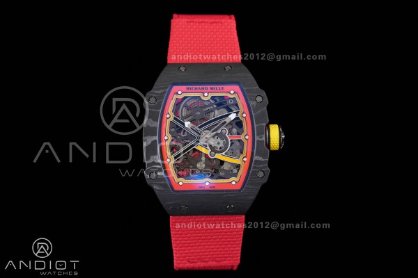 Umi Maker's RM67-02 Black NTPT Alexander Black/Red/Yellow Skeleton Dial on Nylon strap CRMA7 Clone V2
