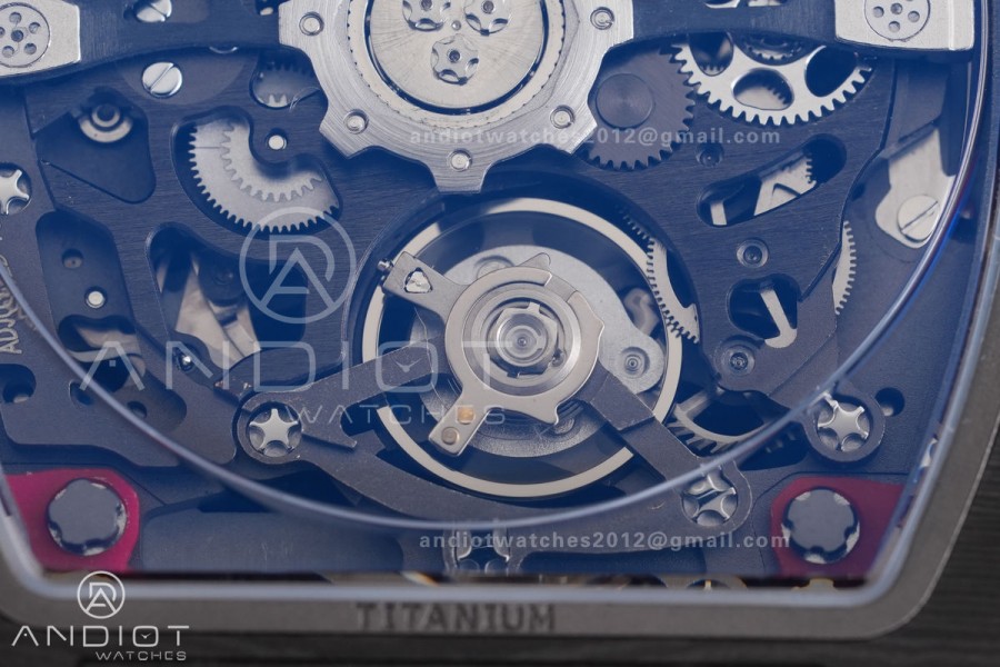 Umi Maker's RM67-02 Black NTPT Alexander Black/Red/Yellow Skeleton Dial on Nylon strap CRMA7 Clone V2