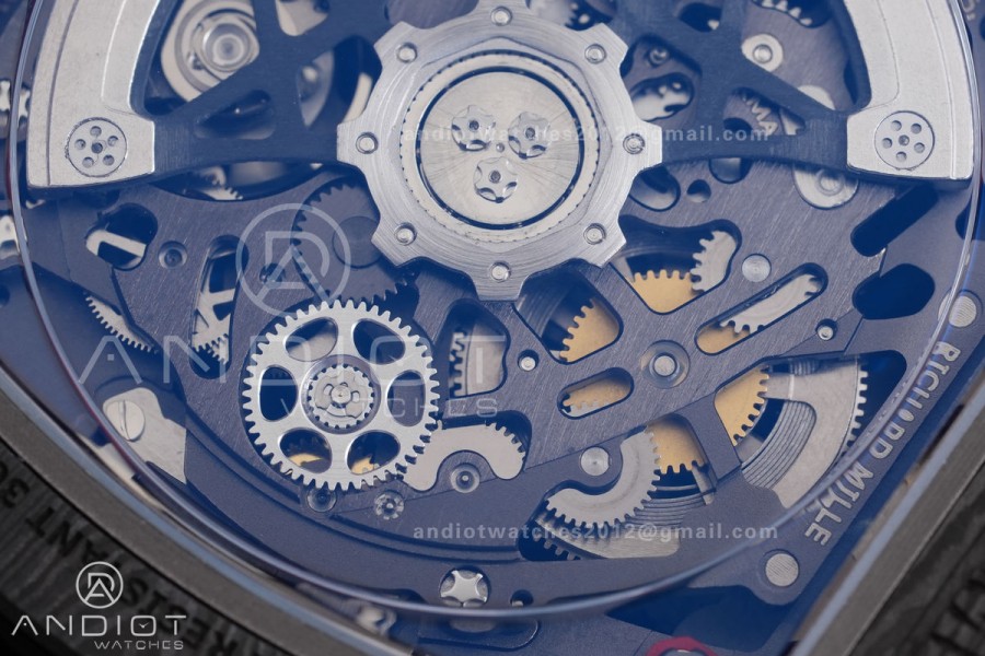 Umi Maker's RM67-02 Black NTPT Alexander Black/Red/Yellow Skeleton Dial on Nylon strap CRMA7 Clone V2