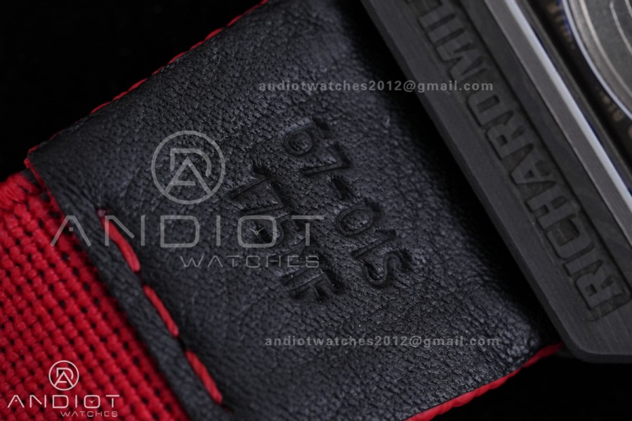 Umi Maker's RM67-02 Black NTPT Alexander Black/Red/Yellow Skeleton Dial on Nylon strap CRMA7 Clone V2