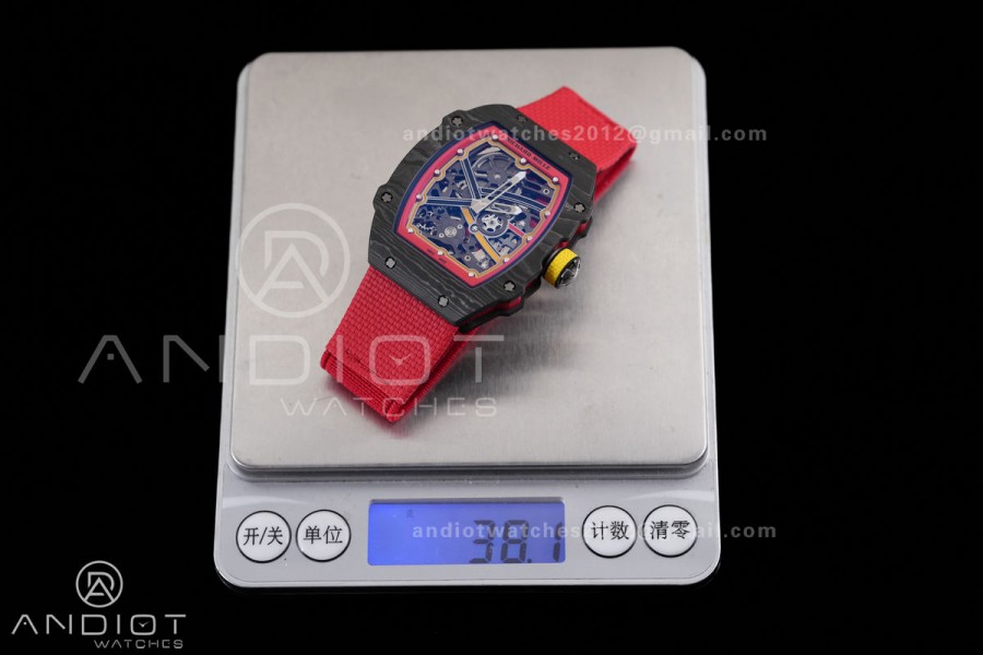 Umi Maker's RM67-02 Black NTPT Alexander Black/Red/Yellow Skeleton Dial on Nylon strap CRMA7 Clone V2