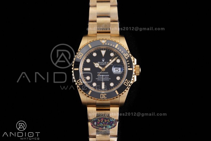Submariner 126618 LN Black Ceramic VF 1:1 Best Edition 904L Steel on YG Bracelet DD3235
