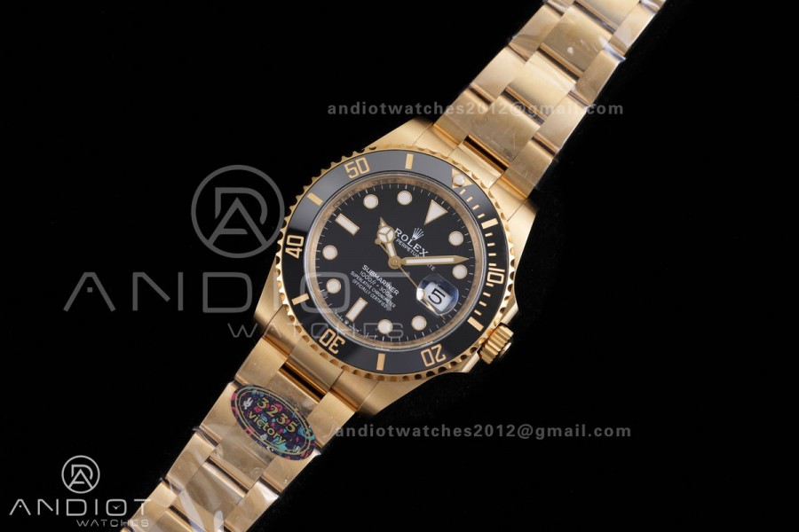 Submariner 126618 LN Black Ceramic VF 1:1 Best Edition 904L Steel on YG Bracelet DD3235
