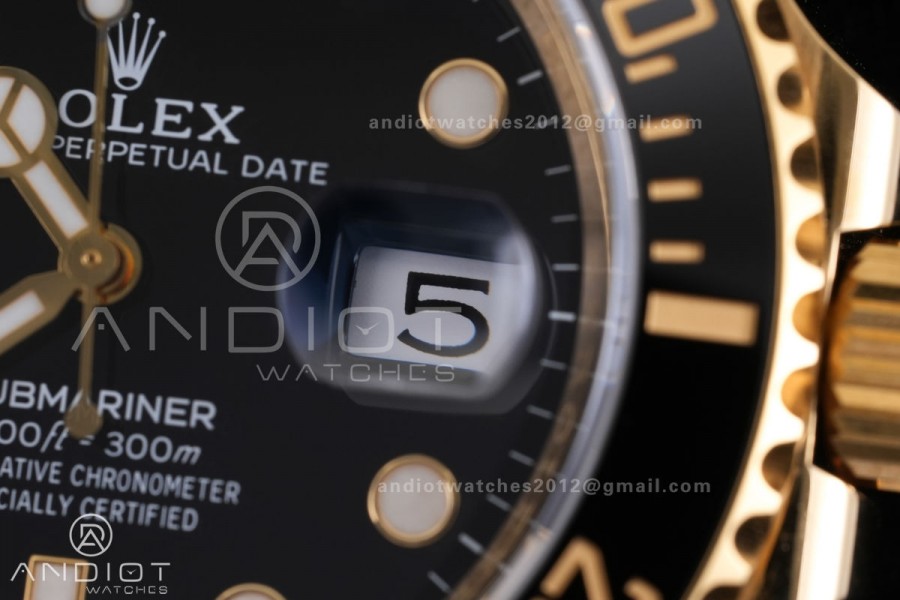 Submariner 126618 LN Black Ceramic VF 1:1 Best Edition 904L Steel on YG Bracelet DD3235