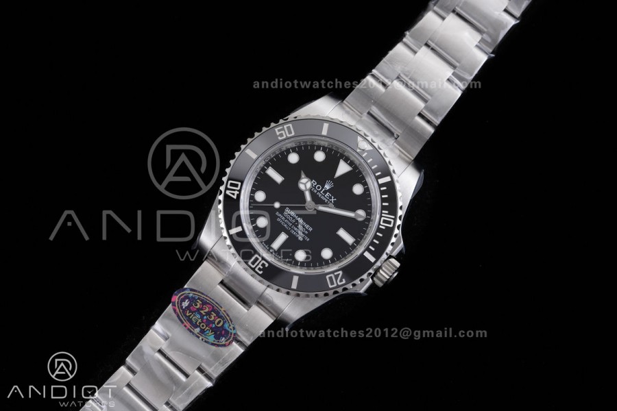 Submariner 41mm 124060 No Date Black Ceramic 904L Steel VF 1:1 Best Edition DD3230