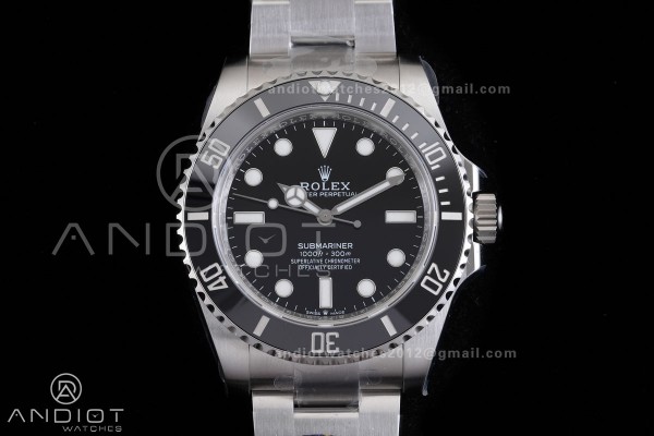 Submariner 41mm 124060 No Date Black Ceramic 904L ...