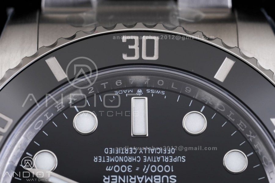 Submariner 41mm 124060 No Date Black Ceramic 904L Steel VF 1:1 Best Edition DD3230