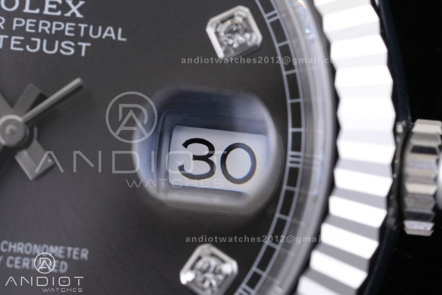 DateJust 41 126334 904L SS VF 1:1 Best Edition Gray Diamonds Dial on Jubilee Bracelet DD3235