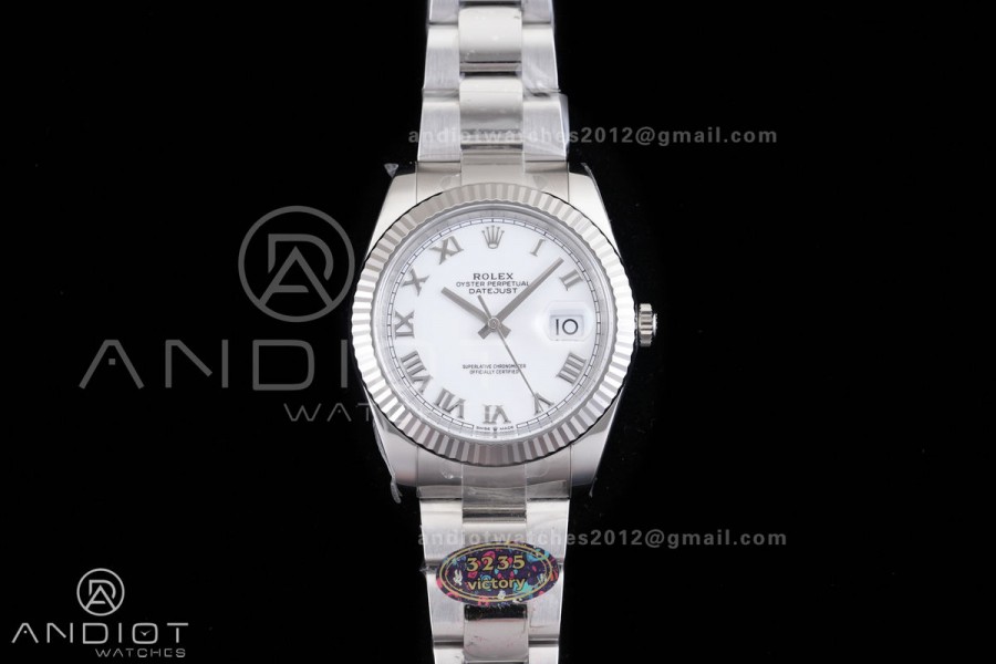 DateJust 41 126334 904L SS VF 1:1 Best Edition White Roman Dial on Oyster Bracelet DD3235