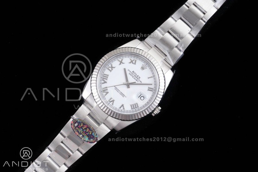 DateJust 41 126334 904L SS VF 1:1 Best Edition White Roman Dial on Oyster Bracelet DD3235