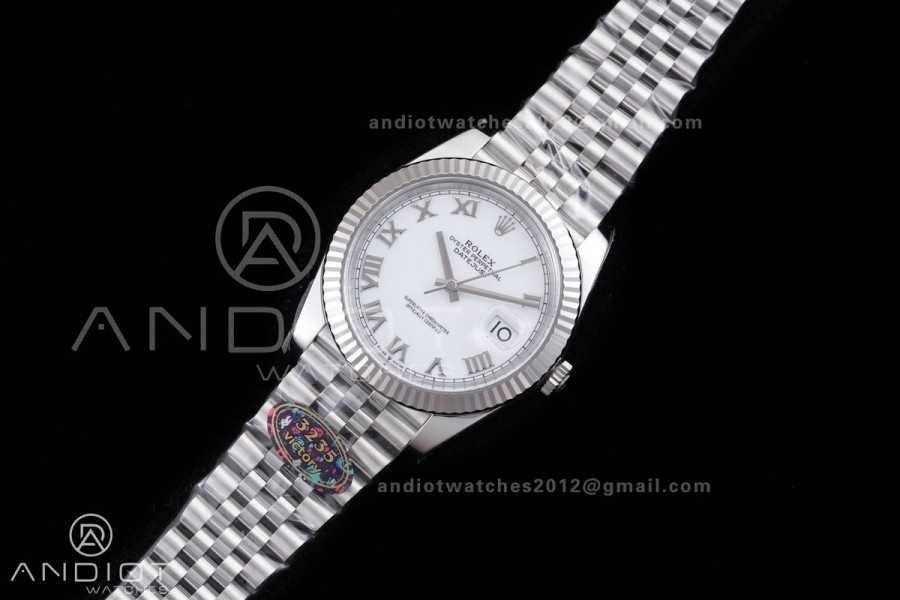 DateJust 41 126334 904L SS VF 1:1 Best Edition White Roman Dial on Jubilee Bracelet DD3235