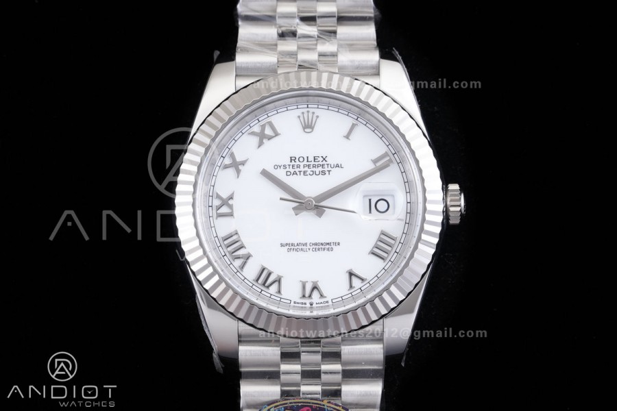 DateJust 41 126334 904L SS VF 1:1 Best Edition White Roman Dial on Jubilee Bracelet DD3235