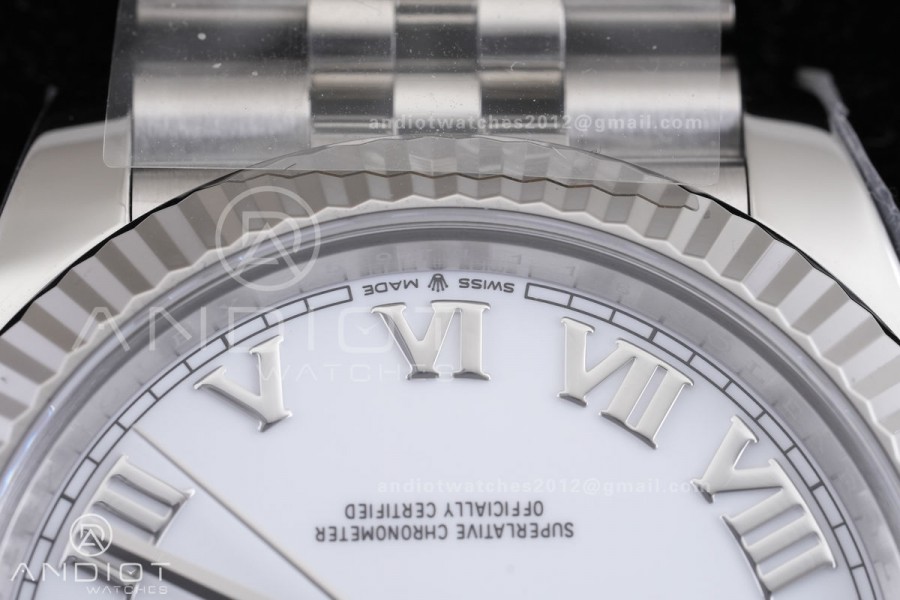 DateJust 41 126334 904L SS VF 1:1 Best Edition White Roman Dial on Jubilee Bracelet DD3235
